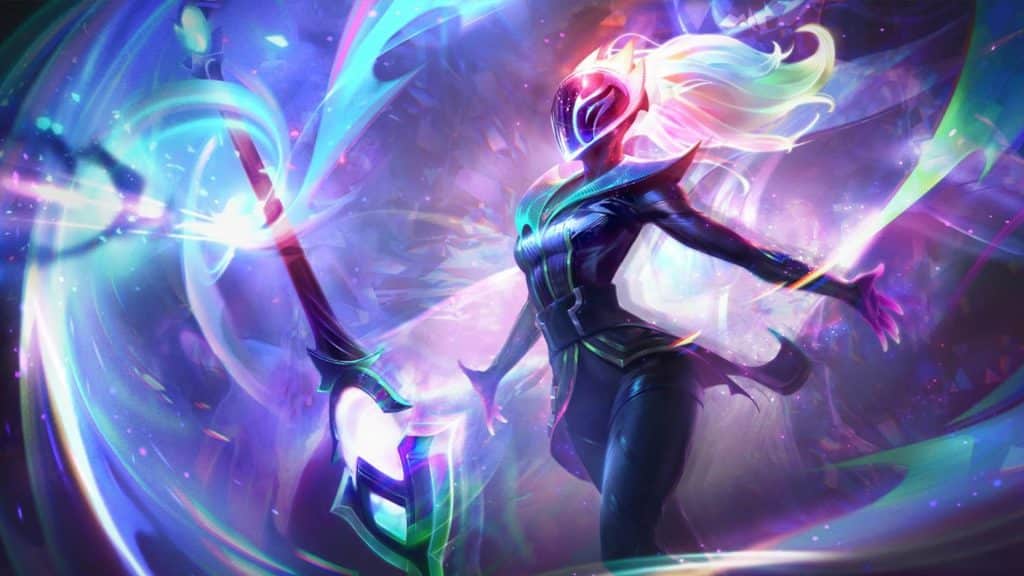Female character wielding a sword, ready for battle