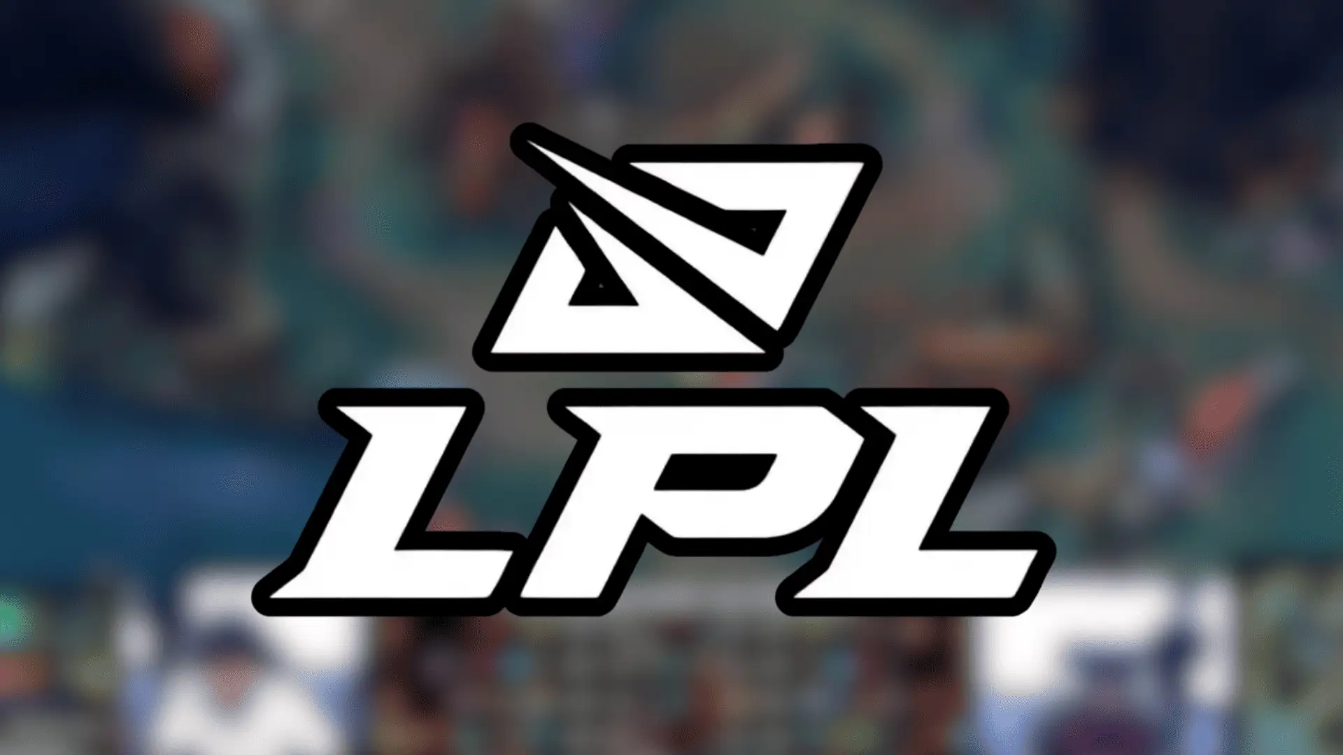 LPL logo for League of Legends Pro League on blurred esports gameplay background