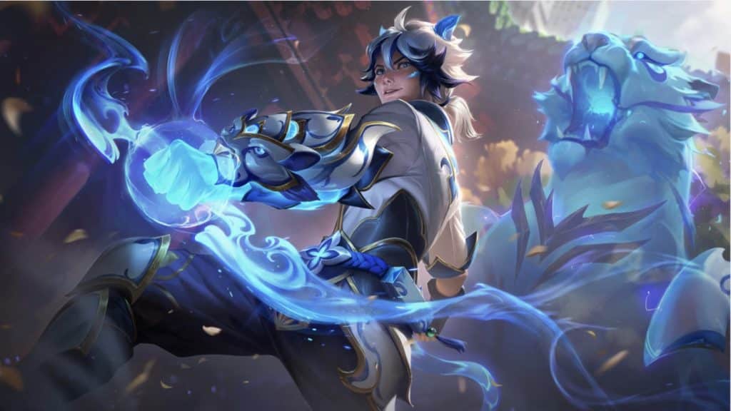 Porcelain Protector Ezreal Skin: Regal Eastern Style
