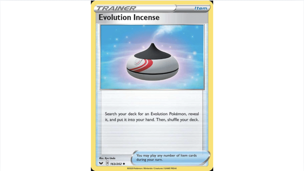 Evolution Incense trainer card