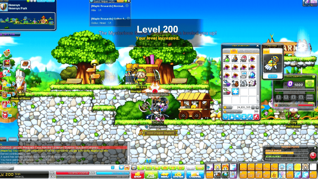 Entering Arcane River Levels 200–210