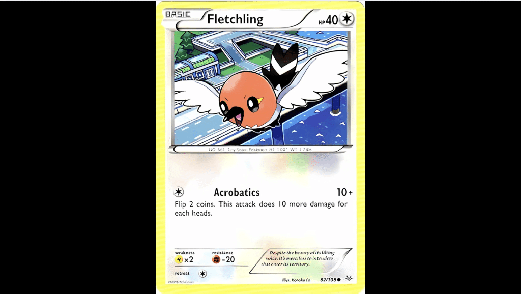 roaring skies card Grass Type Pokémon Fletchling