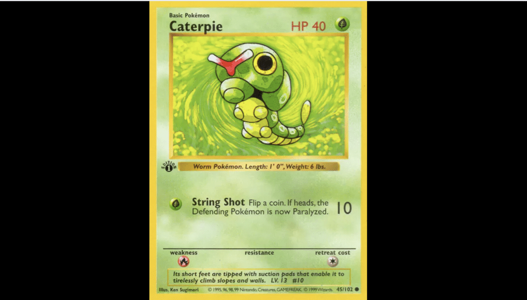 roaring skies card Grass Type Pokémon caterpie