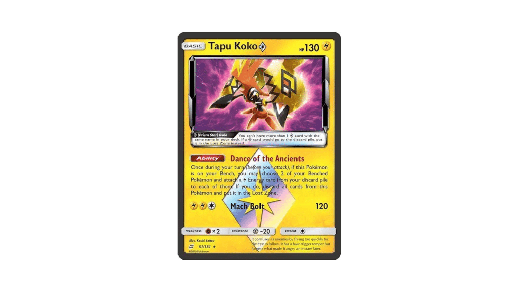 team up card Tapu Koko Prism Star