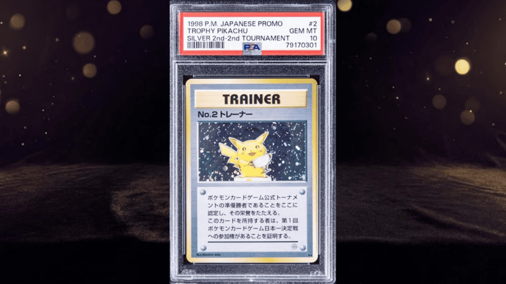 1998 pokemon japanese promo trophy pikachu silver 2nd 2nd tournament
