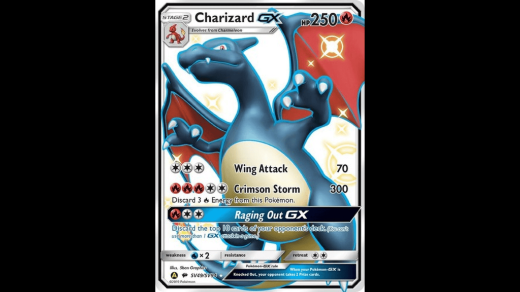 charizard gx hidden fates