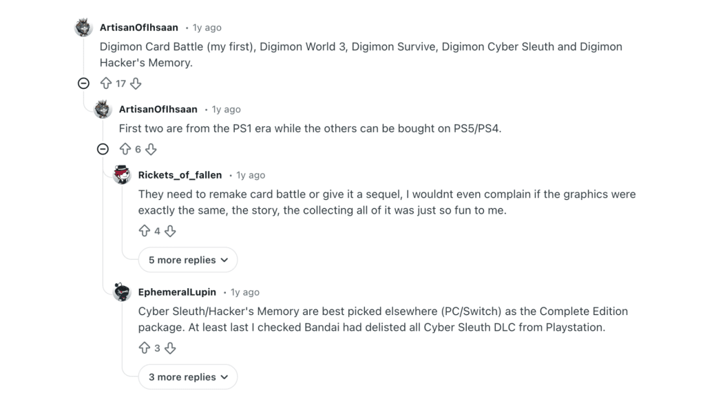 community opinions on digimon games