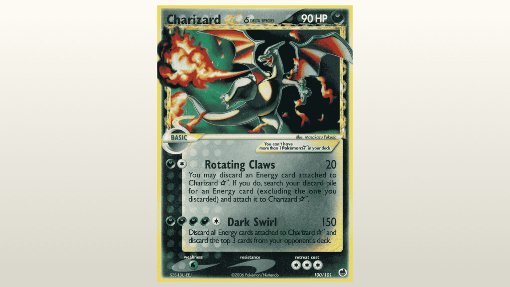 how much charizard card worth gold star