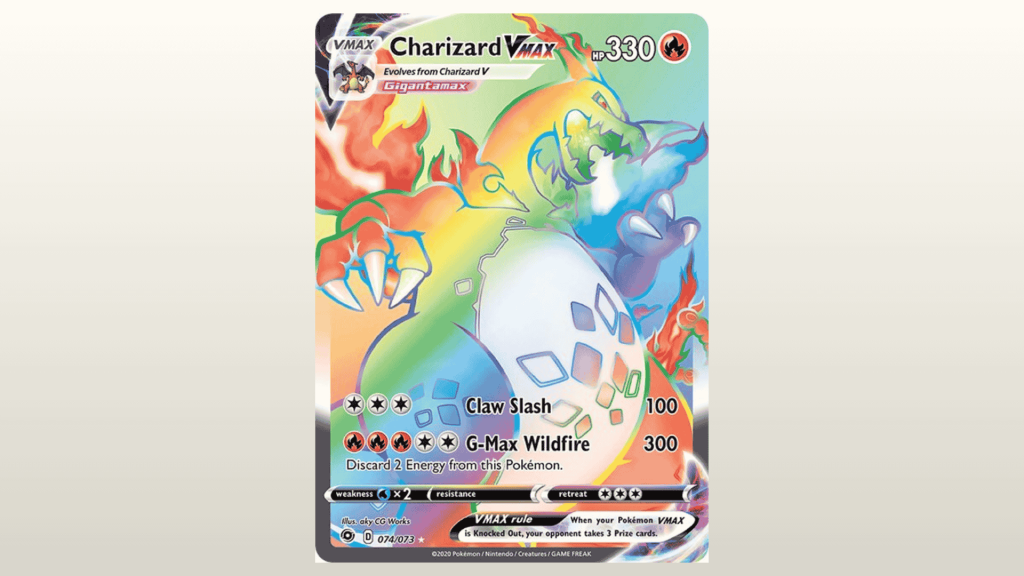 how much charizard card worth vmax