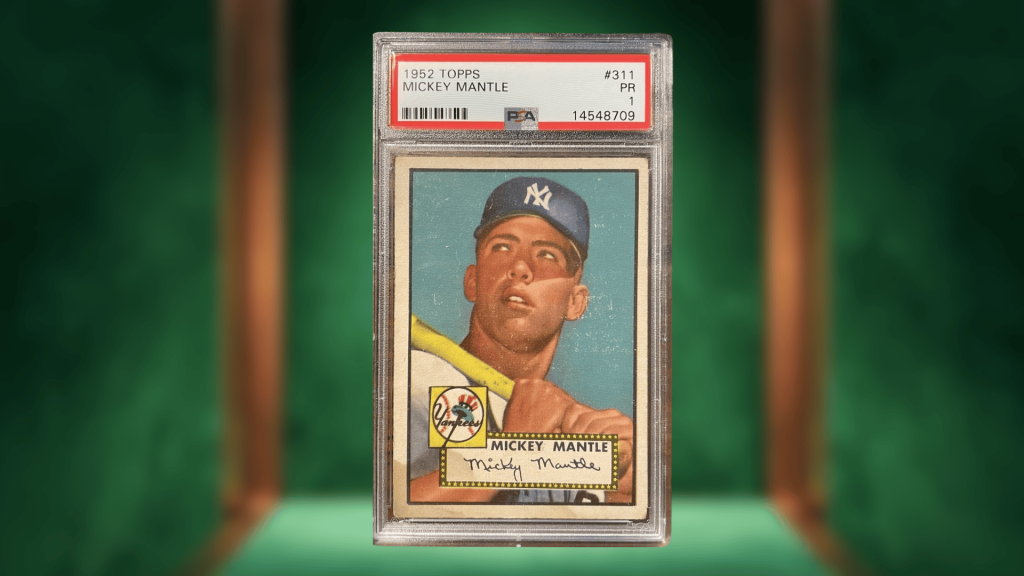 1952 topps mickey mantle 311