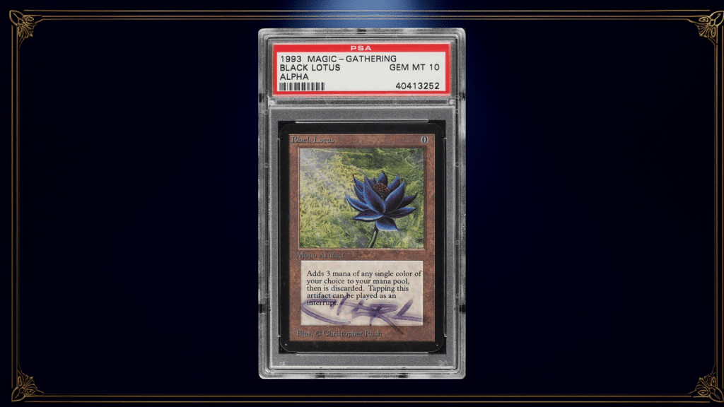 black lotus psa 10 signed case