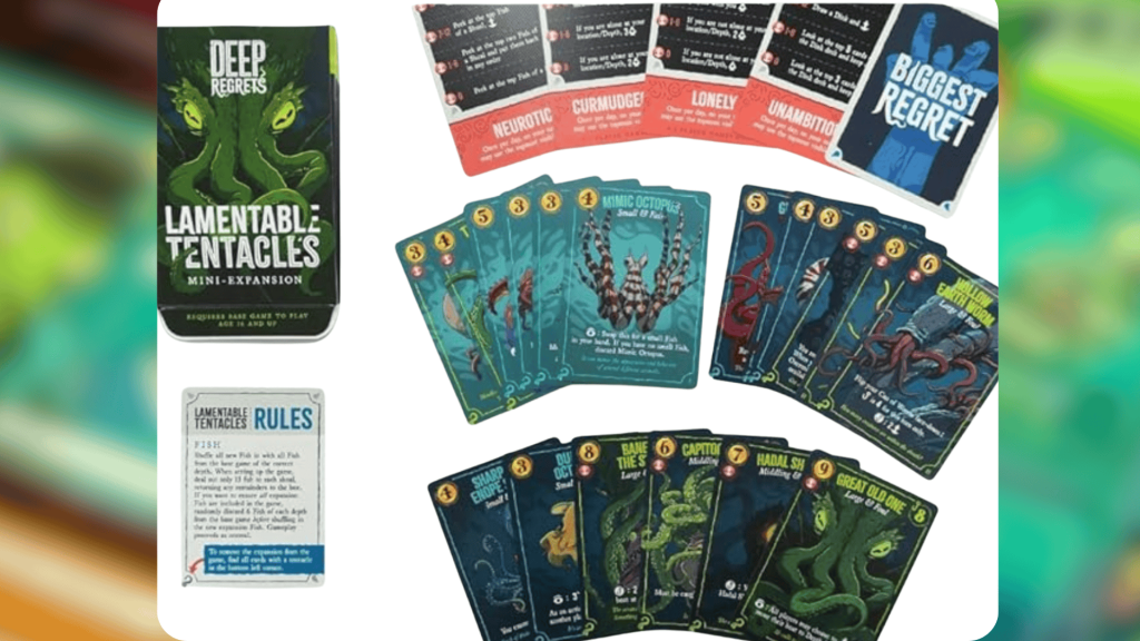 deep regrets board game components and box contents