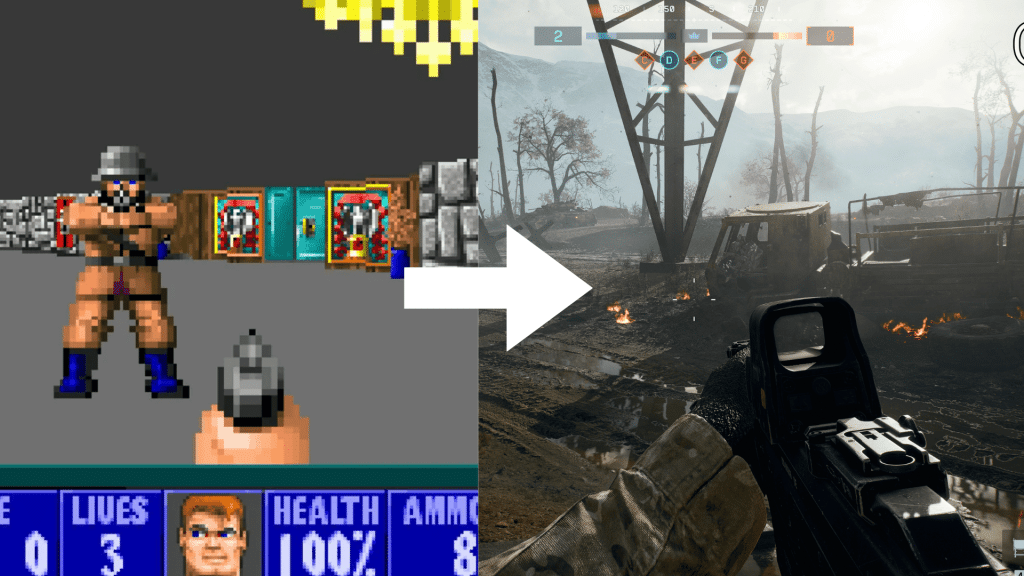 how 3d game technology evolved after the first 3d game