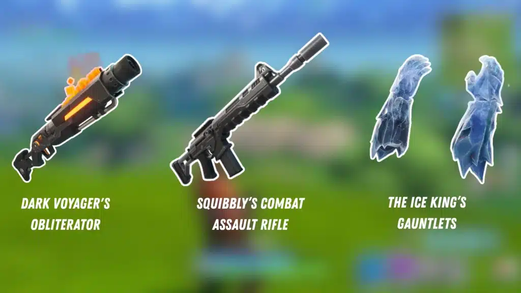 3 Mythic Weapons of fortnite