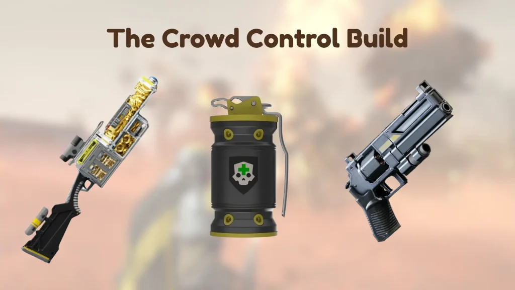 Helldivers 2 crowd control build showing weapons, grenade, and pistol setup designed for handling large enemy waves