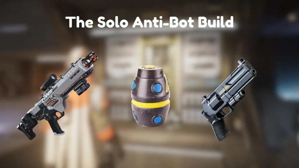 Helldivers 2 solo anti bot build showing rifle, grenade, and pistol setup for armored enemy combat