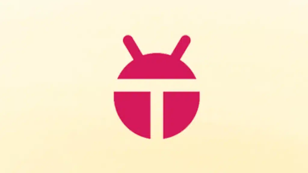 KO Player logo featuring a red Android-style bug icon on a light background