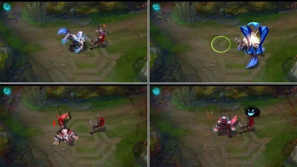 PROJECT Warwick in game effects showing Q, W, E, R abilities on Summoner’s Rift