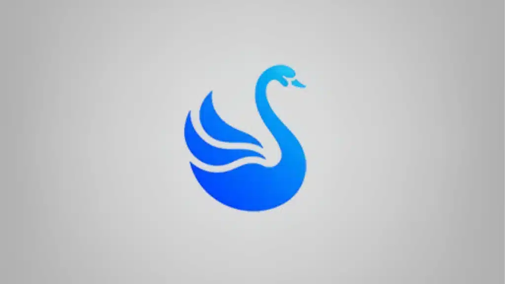 SmartGaGa emulator logo featuring a blue swan icon on a light background