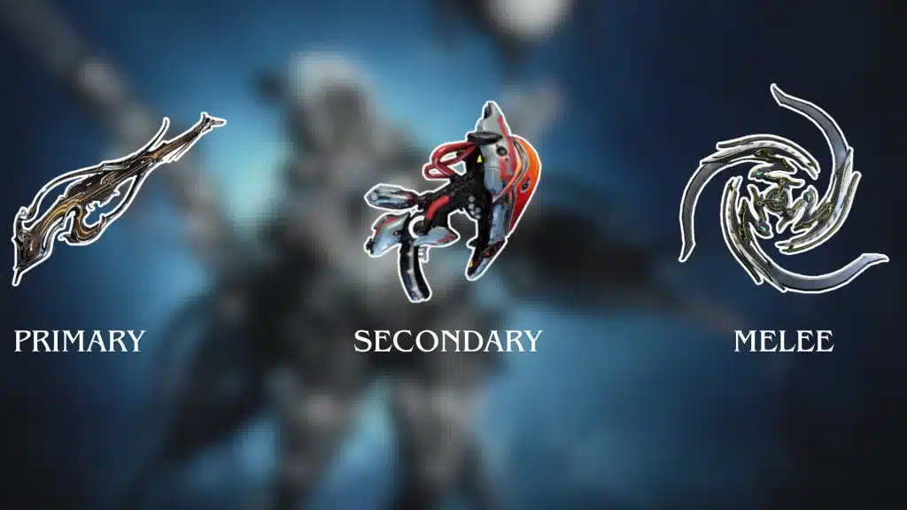 Warframe primary, secondary, and melee weapon types shown together for choosing the right weapon playstyle